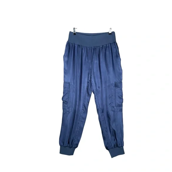 CINQ A SEPT Giles Twill Cargo Joggers in Cobalt wave